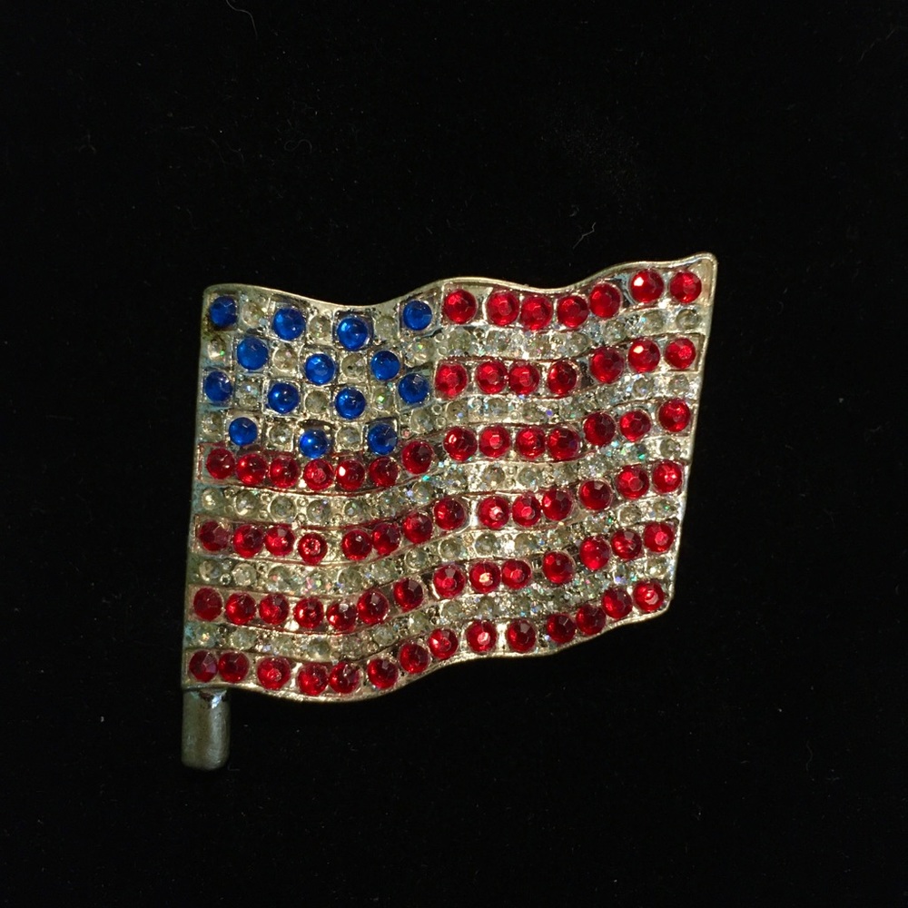 Vintage USA Flag Brooch